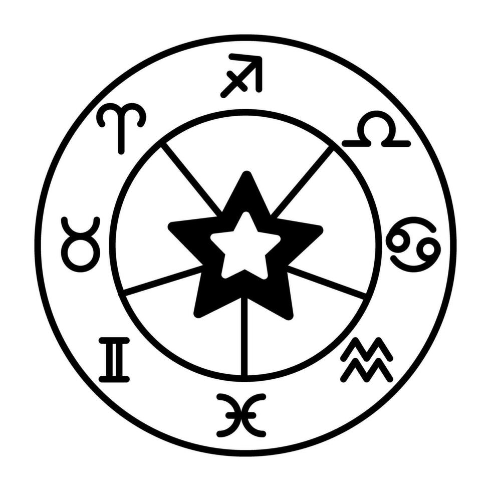 Astrology Linear Icon vector