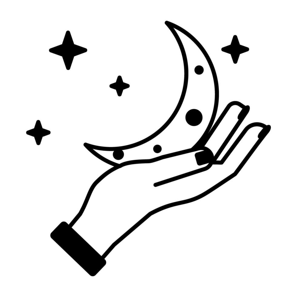 Astrology Magic Line Icon vector