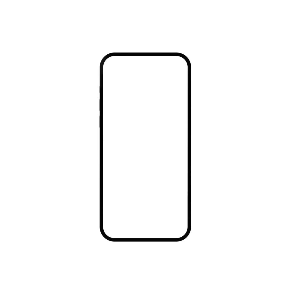 Mobile Phone mockup on transparent background PNG. 3D Rendering png