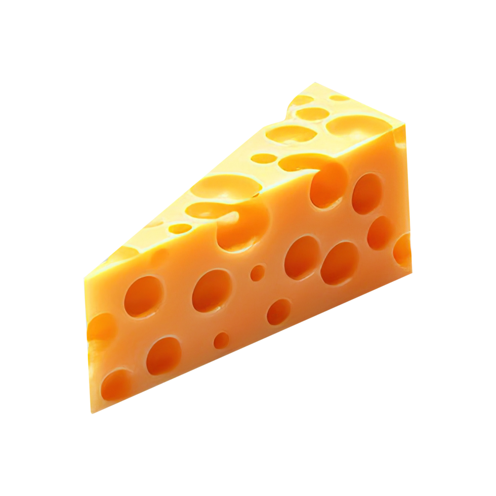 AI generated Piece of cheese on transparent background png