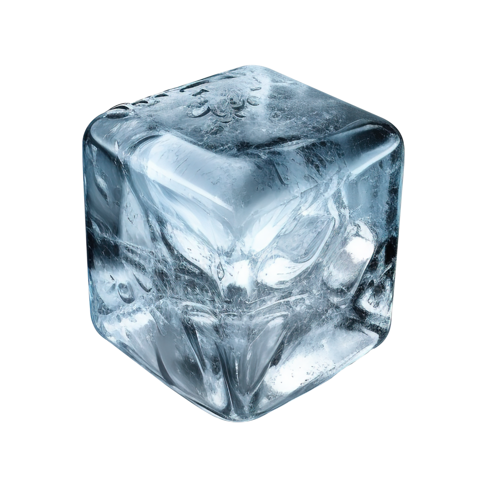 AI generated Ice cube on transparent background png