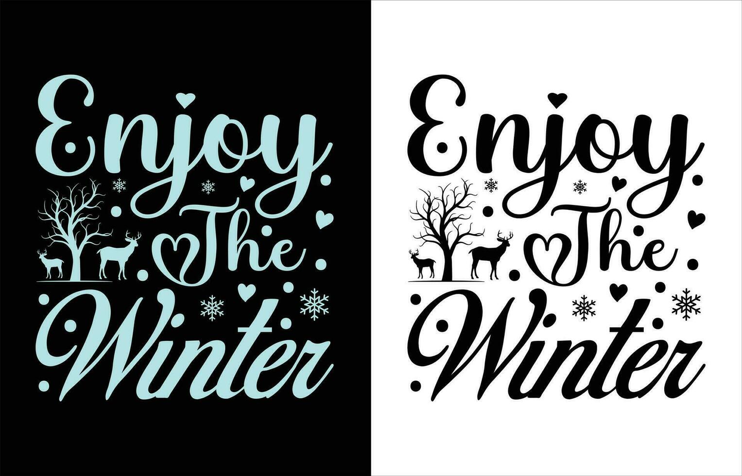 Enjoy the winter t shirt design vector