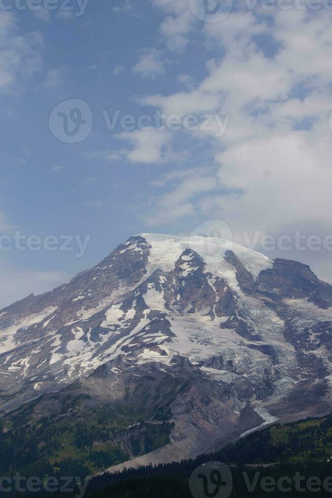 South face and glaciers of Mt. Rainier photo