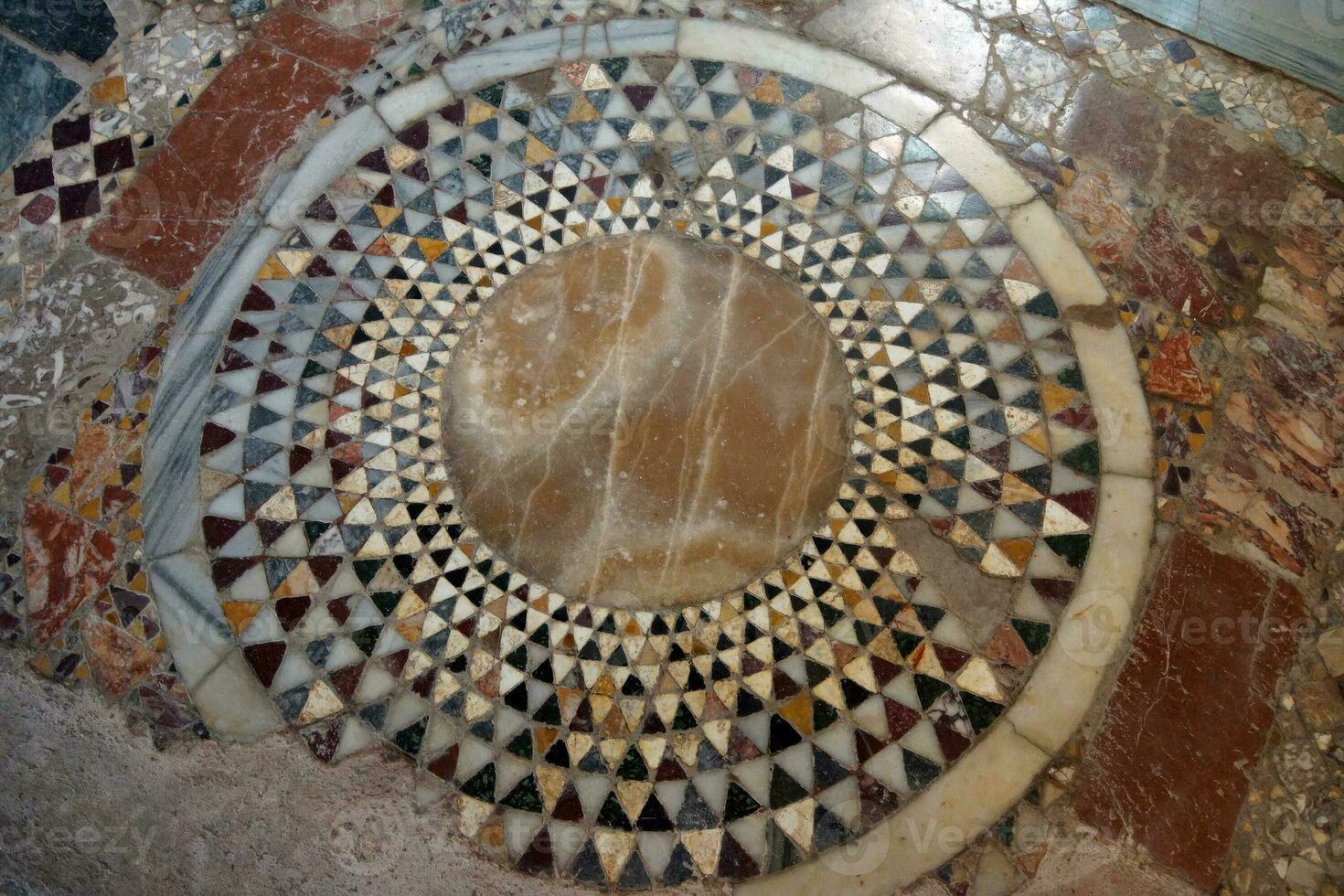 Byzantine mosaics on the floor photo