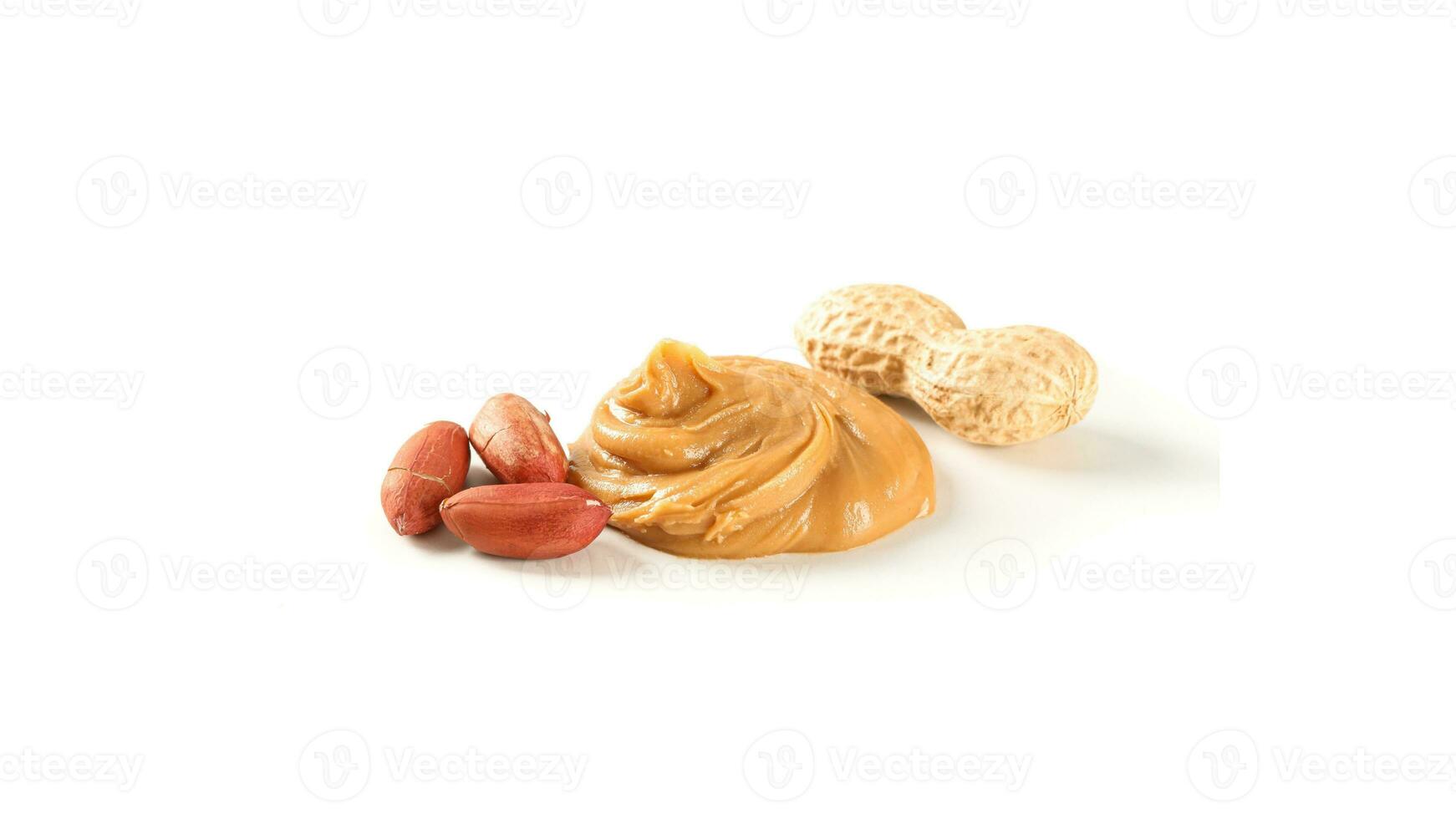 Organic Roasted Peanuts. Isolated Nut Snack Concept. Healthy, Delicious, and Crunchy Seeds photo