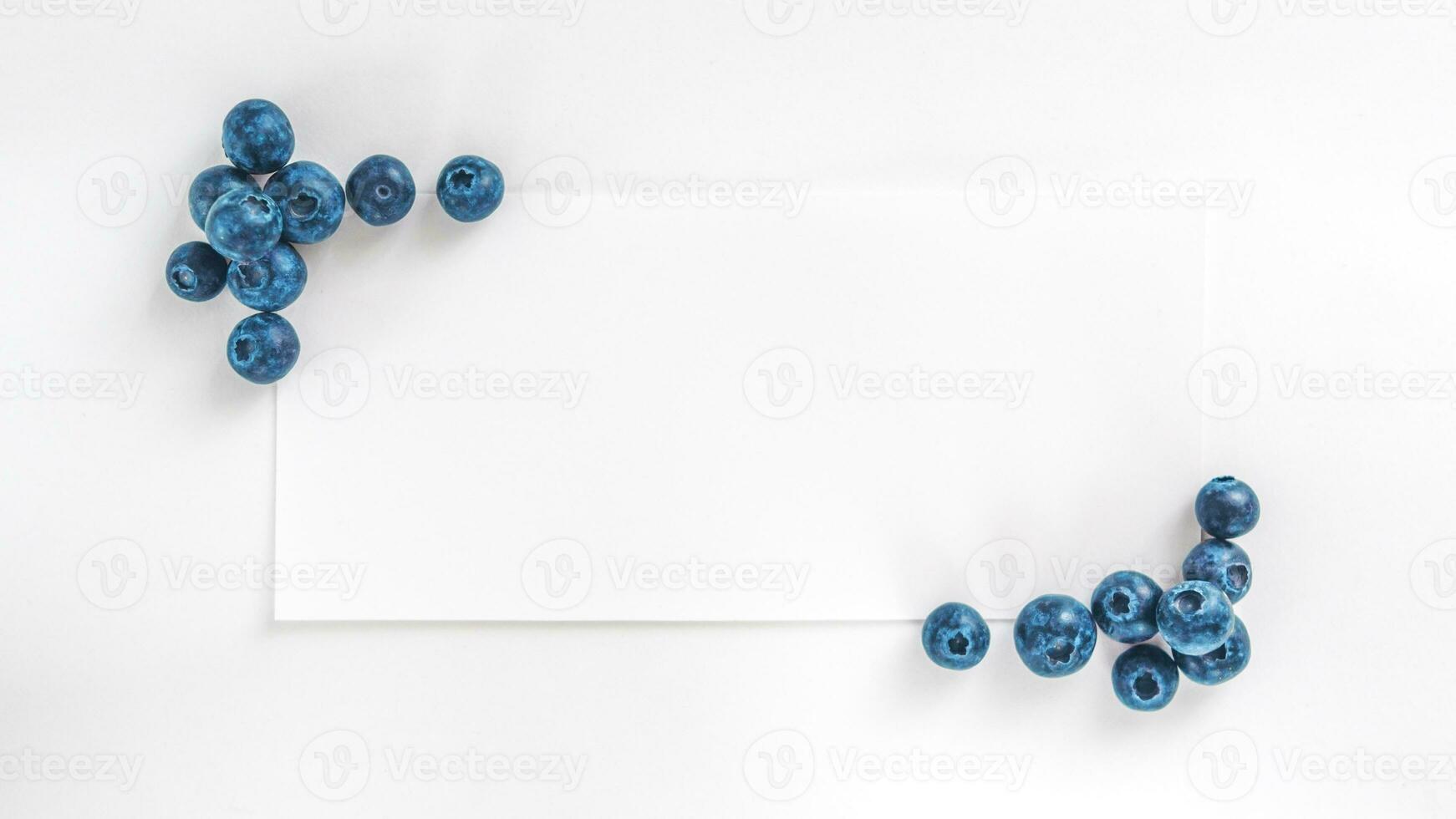 Fresh Blueberries. Organic, Juicy and Nutritious Fruit Isolated on White Background. Healthy Snacks Concept and Antioxidant-Rich Nutrition photo