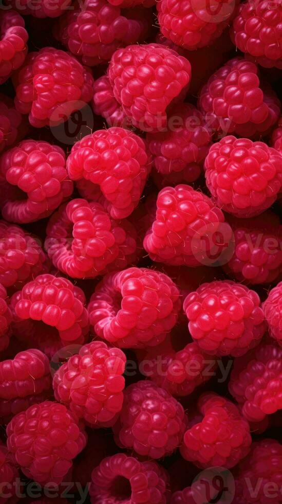 AI generated Background with a raspberry texture. photo