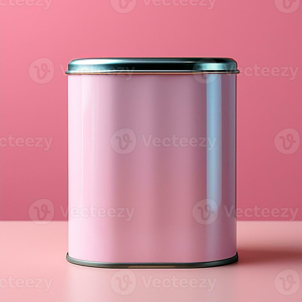 AI generated Aluminum tin can on isolated background - AI generated image photo