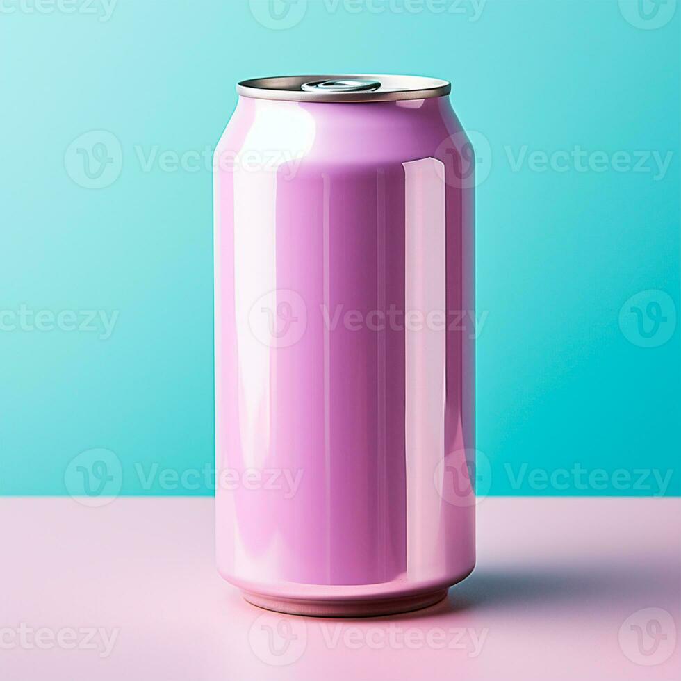 AI generated Aluminum can on isolated background - AI generated image photo