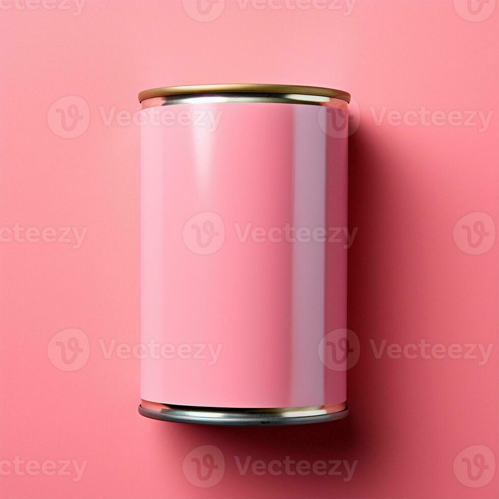 AI generated Aluminum tin can on isolated background - AI generated image photo