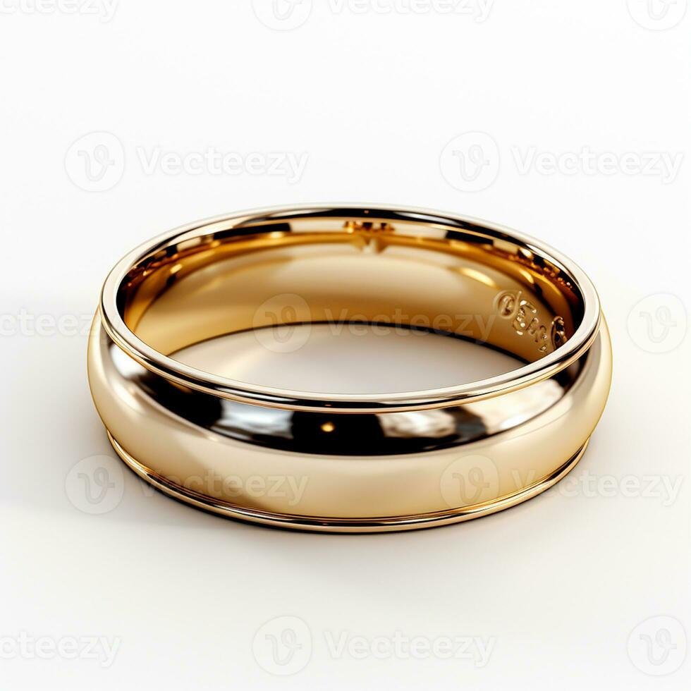 ai generado Boda anillos en amarillo oro, joyería 585, 750 - ai generado imagen foto