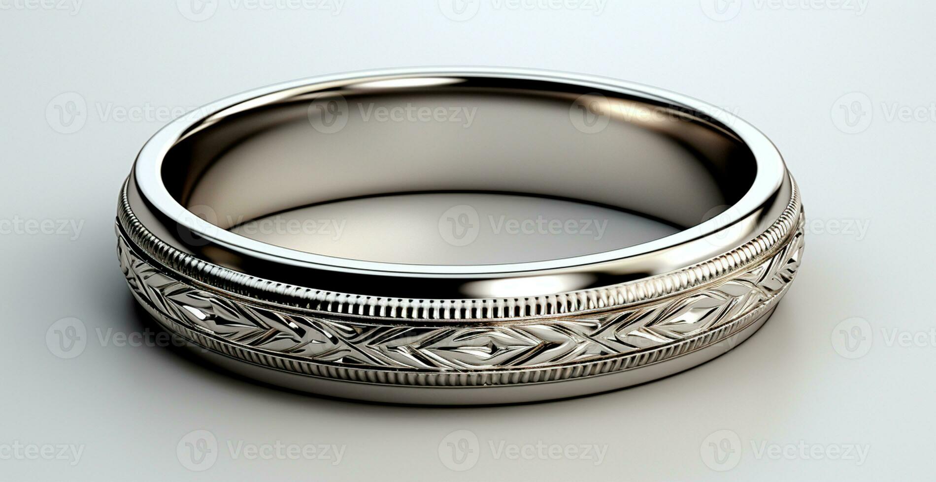AI generated Ring made of platinum, jewelry 850, 900, 950 - AI generated image photo