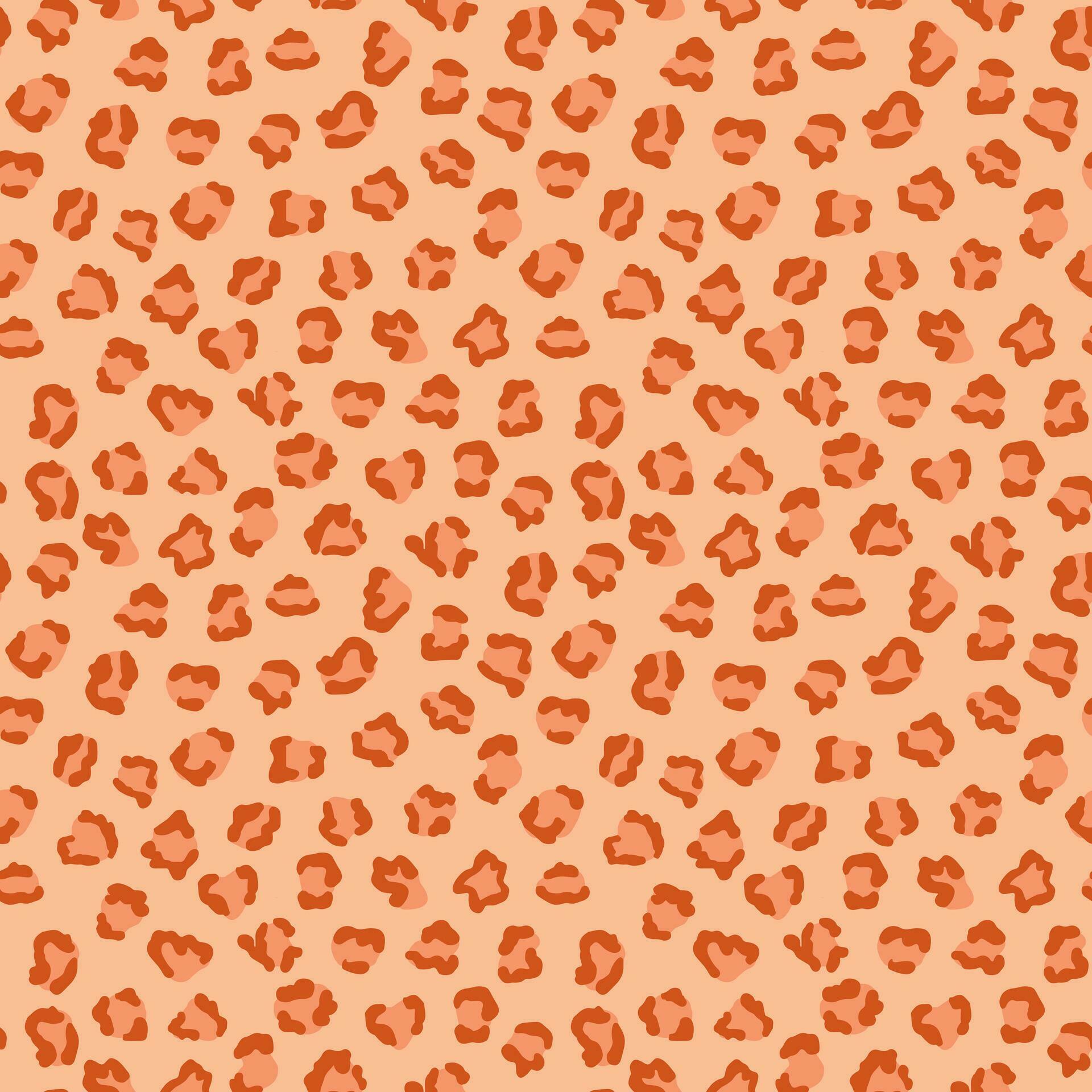 Leopard skin seamless pattern with color of the year 2024 Peach Fuzz