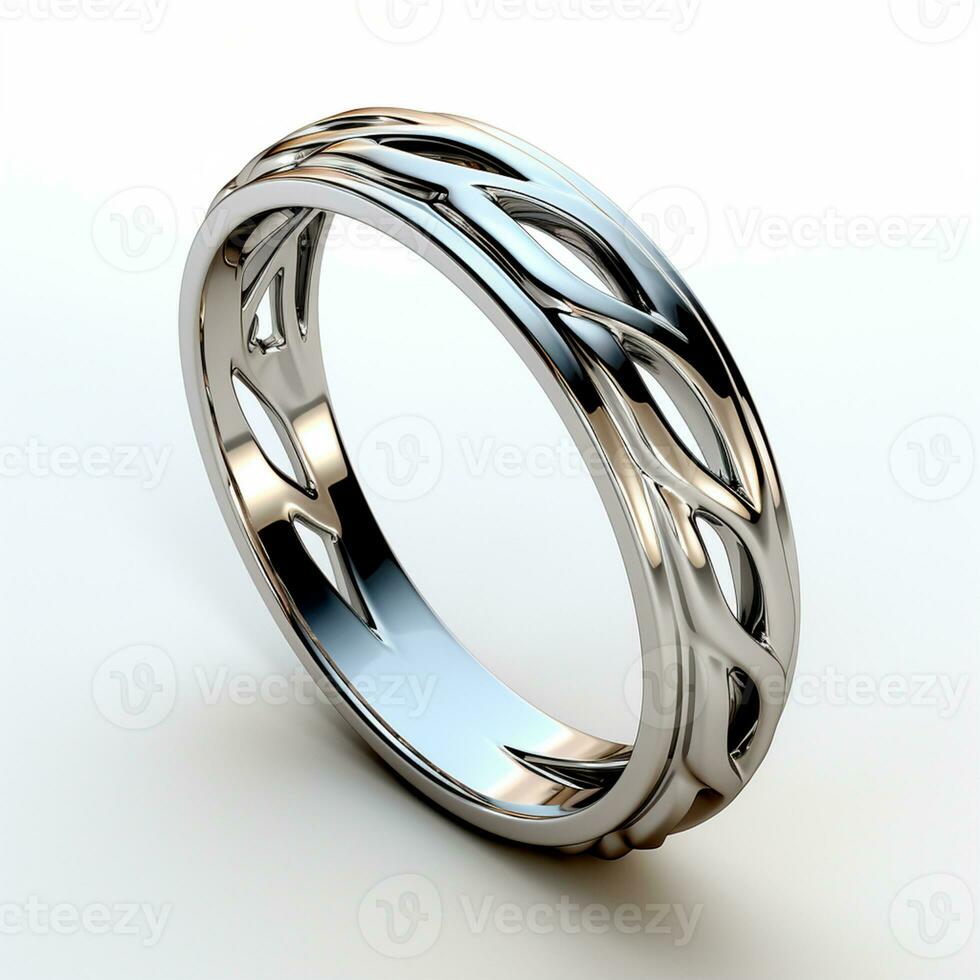 ai generado anillo hecho de platino, joyería 850, 900, 950 - ai generado imagen foto