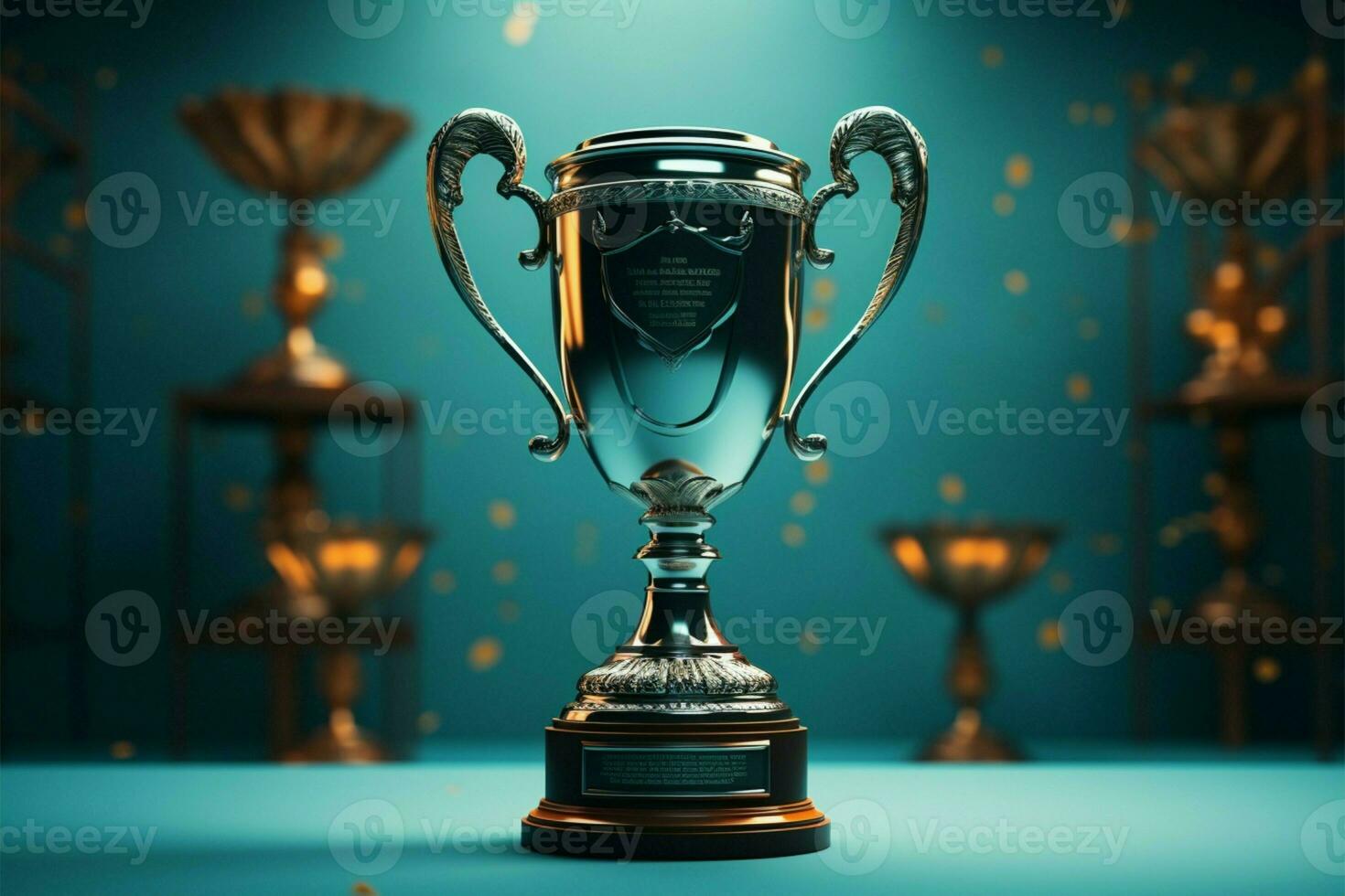 ai generado campeón premio trofeo taza ganador concepto ai generado foto