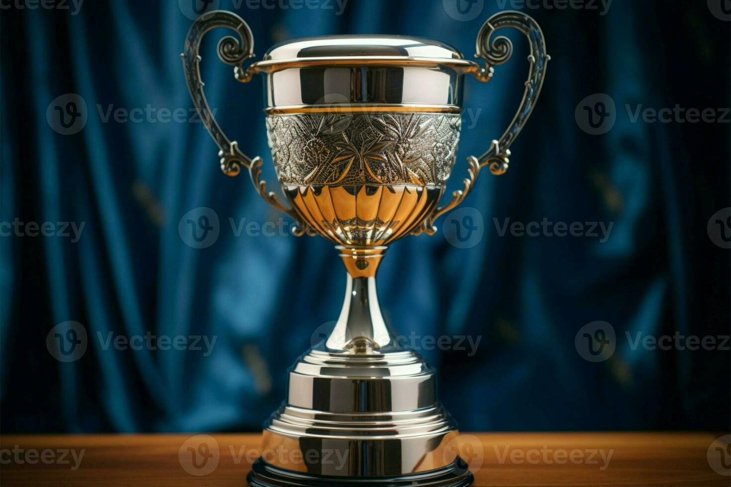 AI generated champion Award trophy cup winner concept AI Generated photo