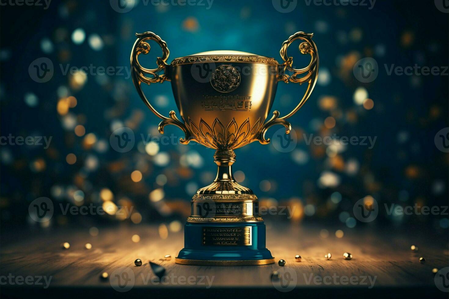 AI generated champion Award trophy cup winner concept AI Generated photo