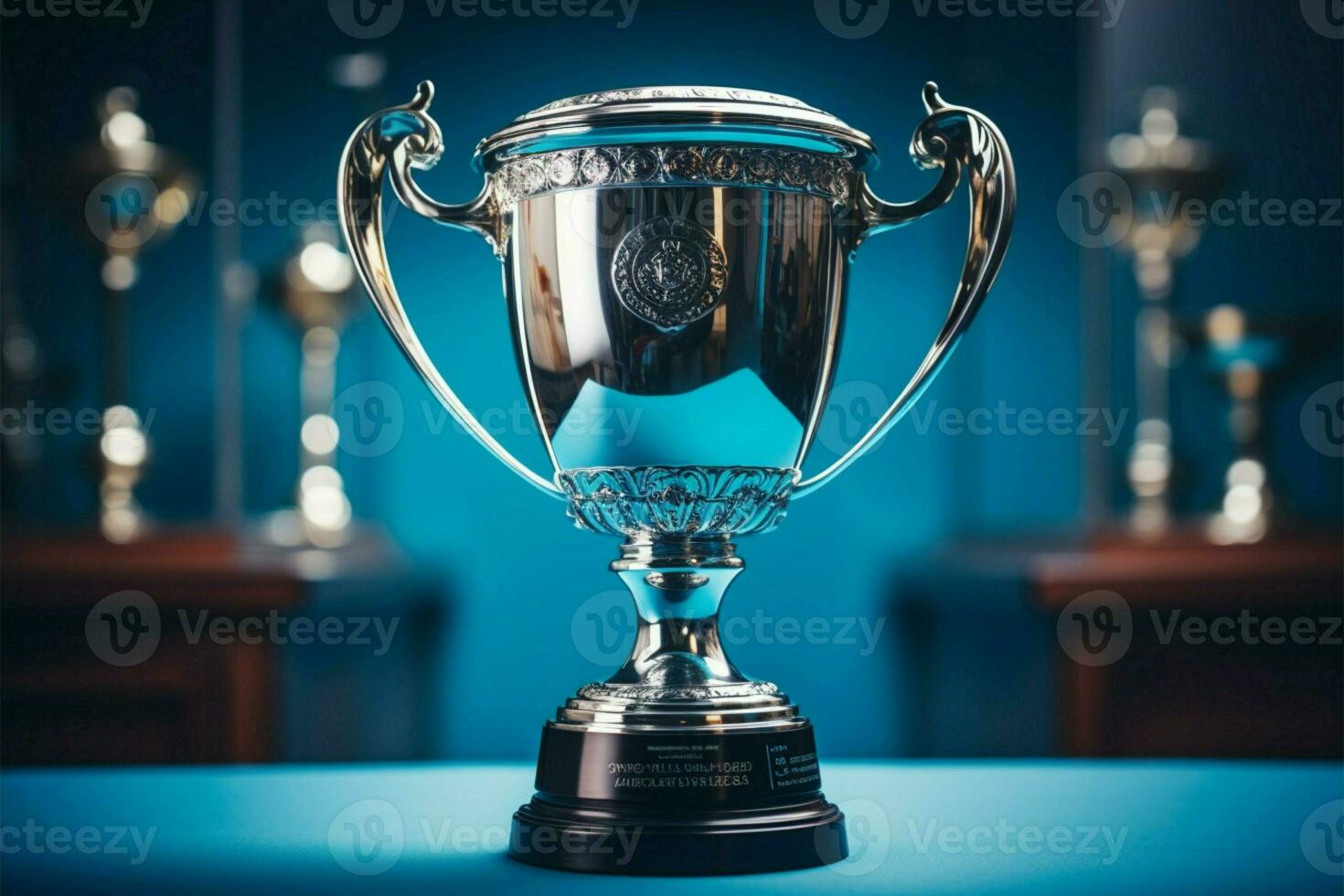 AI generated champion Award trophy cup winner concept AI Generated photo