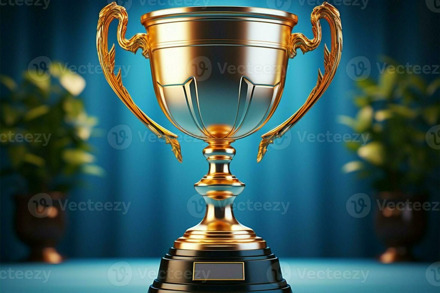 AI generated champion Award trophy cup winner concept AI Generated photo