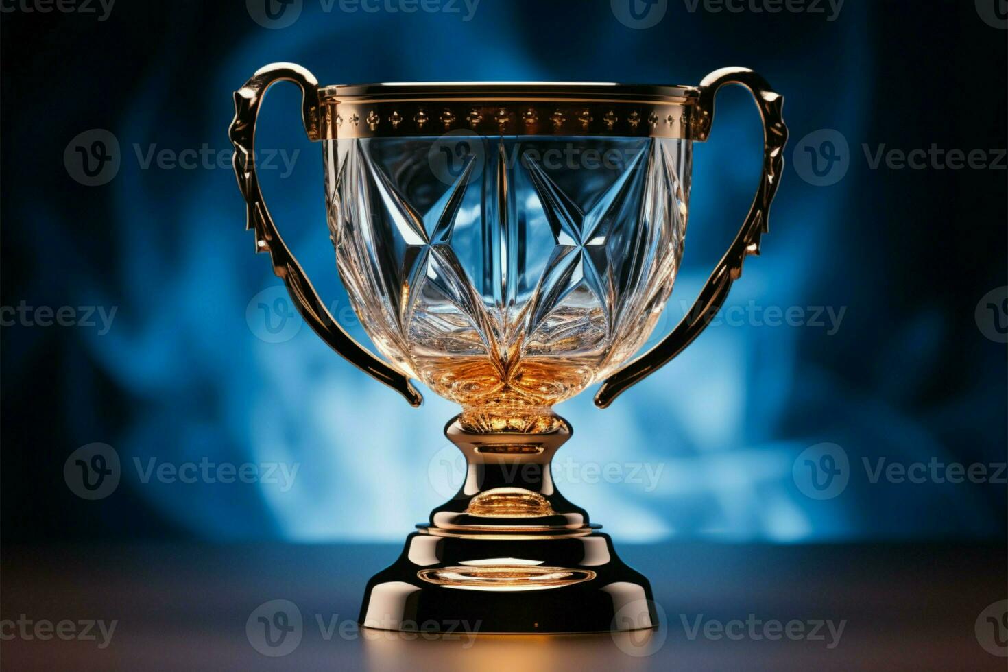 AI generated champion Award trophy cup winner concept AI Generated photo