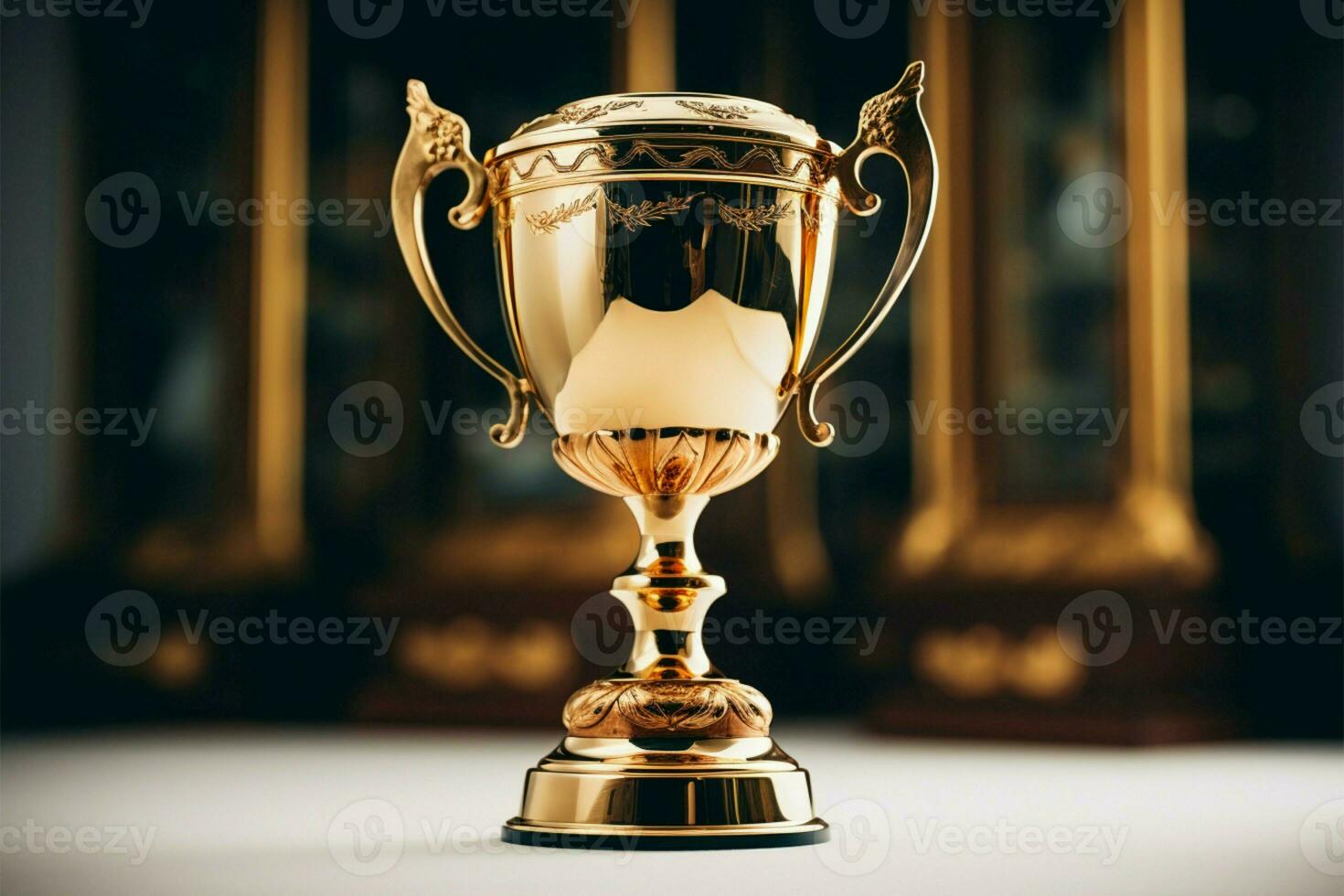 ai generado campeón premio trofeo taza ganador concepto ai generado foto