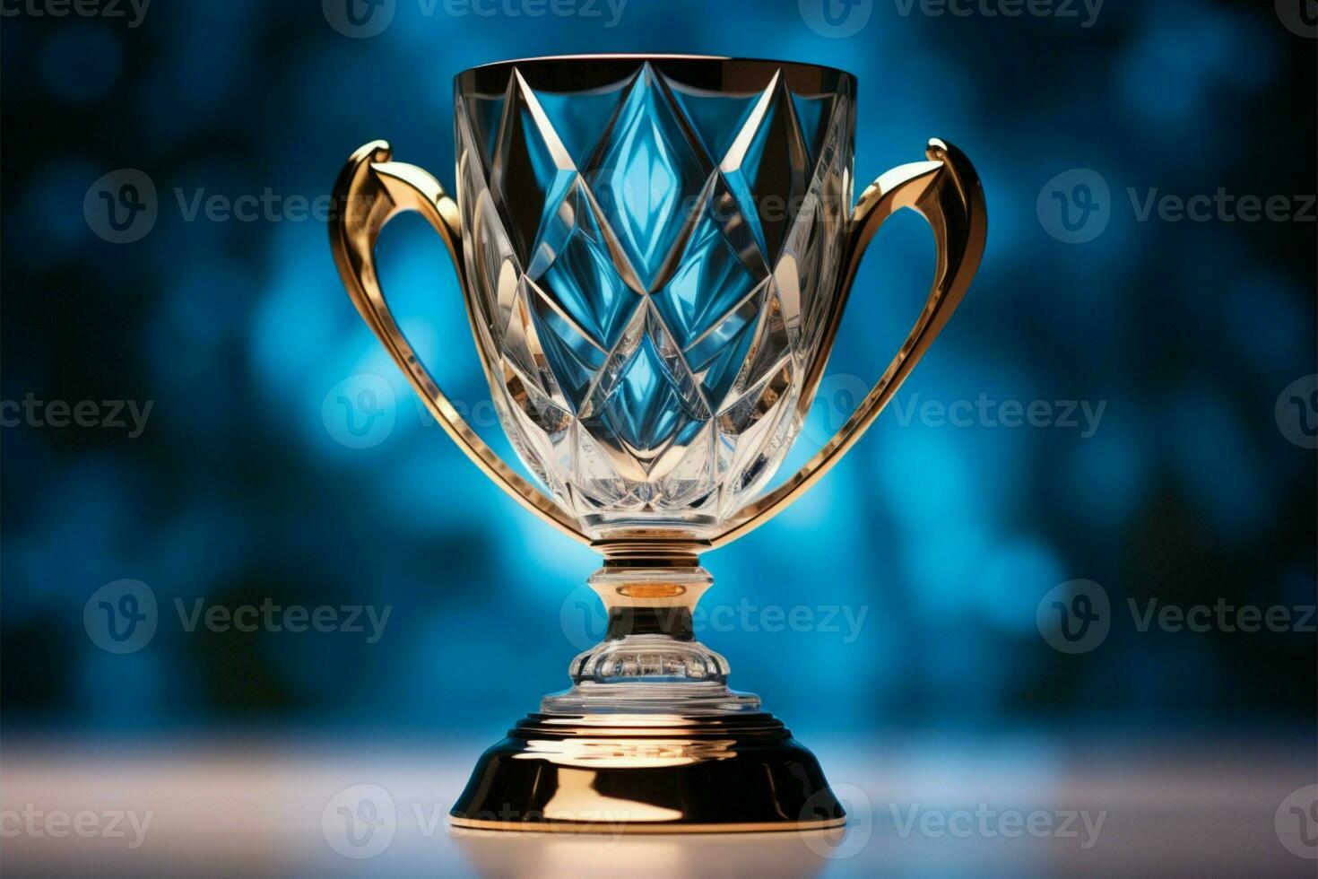 AI generated champion Award trophy cup winner concept AI Generated photo