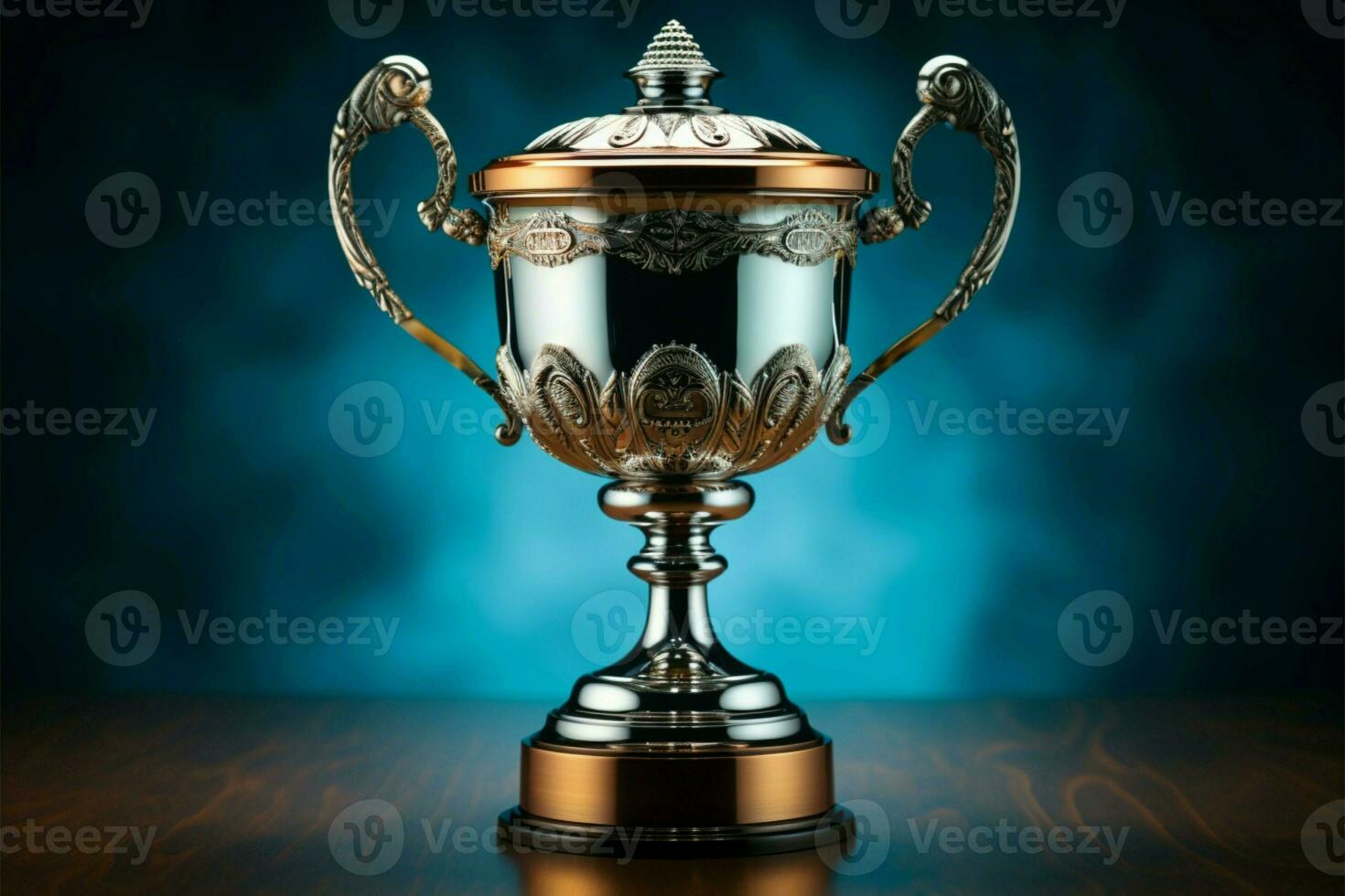 AI generated champion Award trophy cup winner concept AI Generated photo