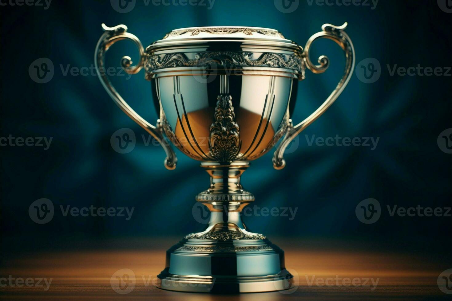 AI generated champion Award trophy cup winner concept AI Generated photo