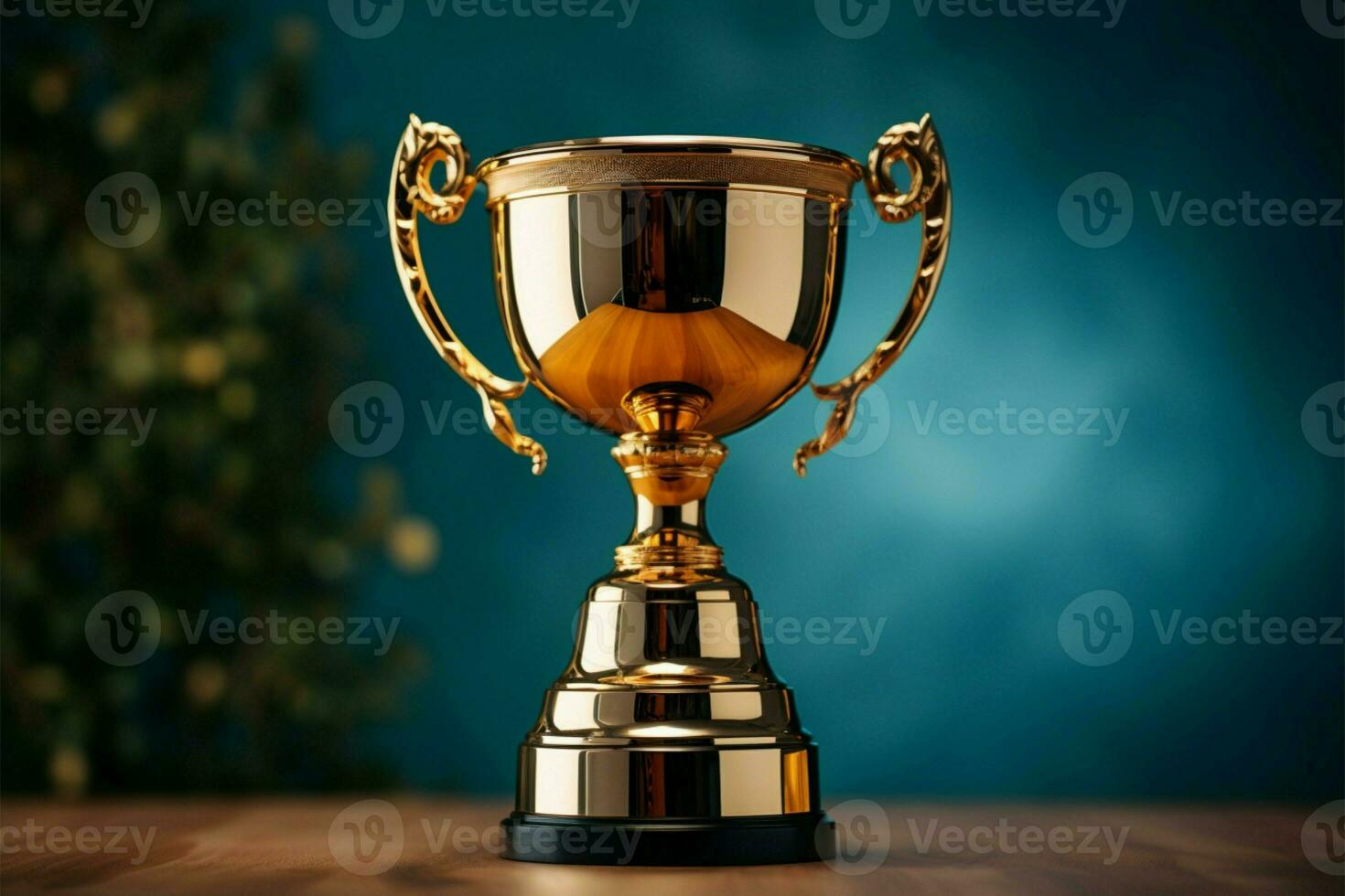 AI generated champion Award trophy cup winner concept AI Generated photo