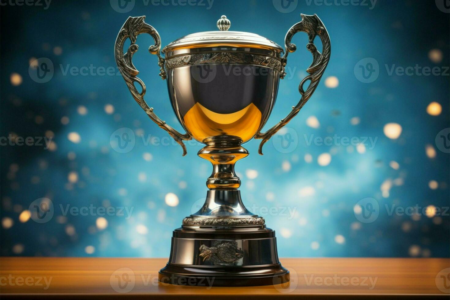 AI generated champion Award trophy cup winner concept AI Generated photo