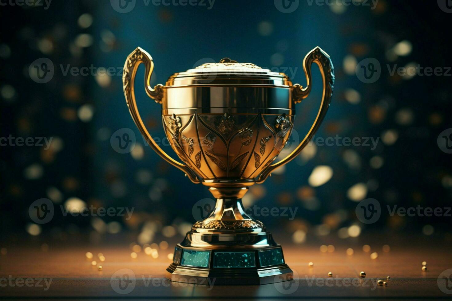 AI generated champion Award trophy cup winner concept AI Generated photo