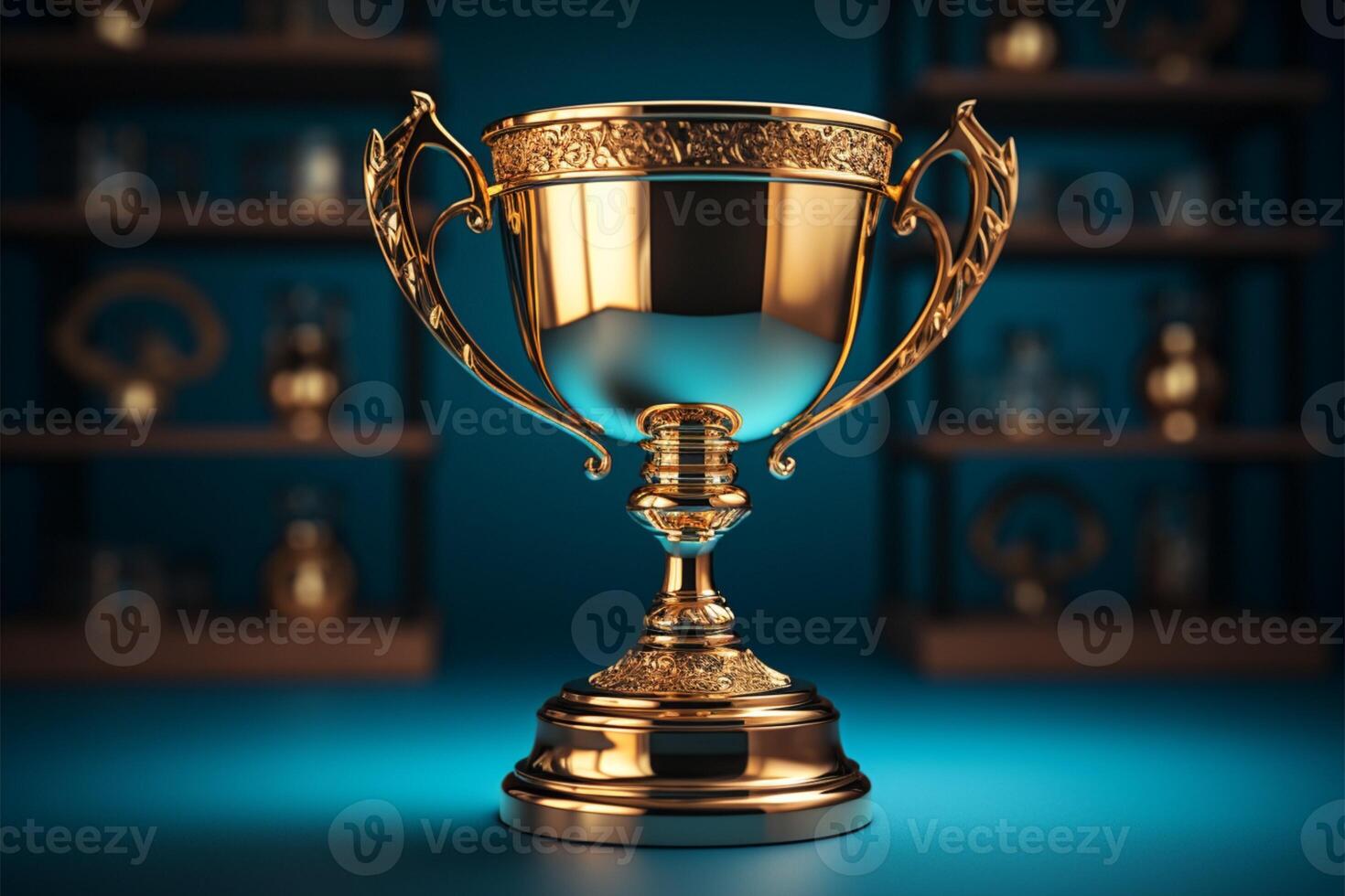 ai generado campeón premio trofeo taza ganador concepto ai generado foto