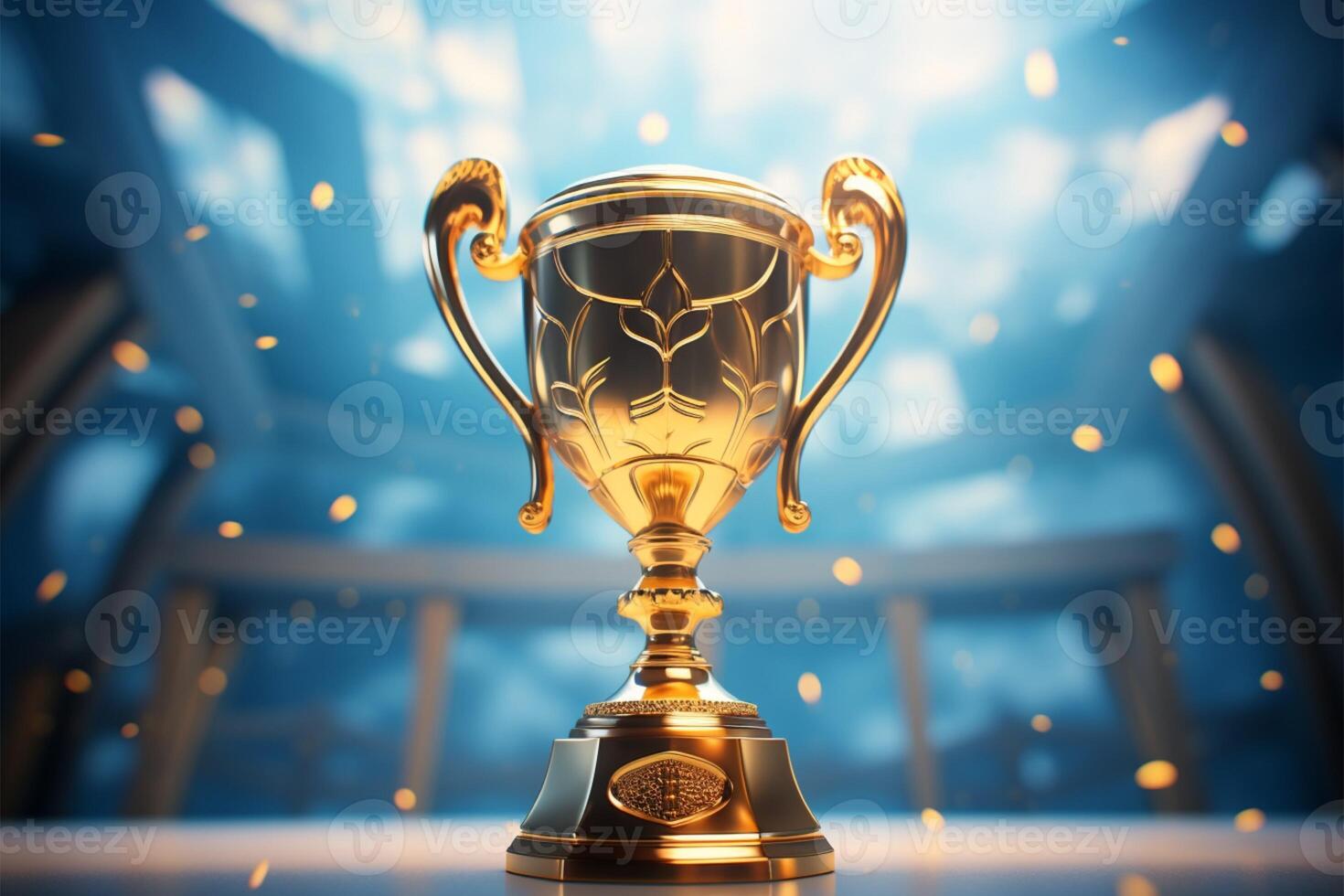 AI generated champion Award trophy cup winner concept AI Generated photo