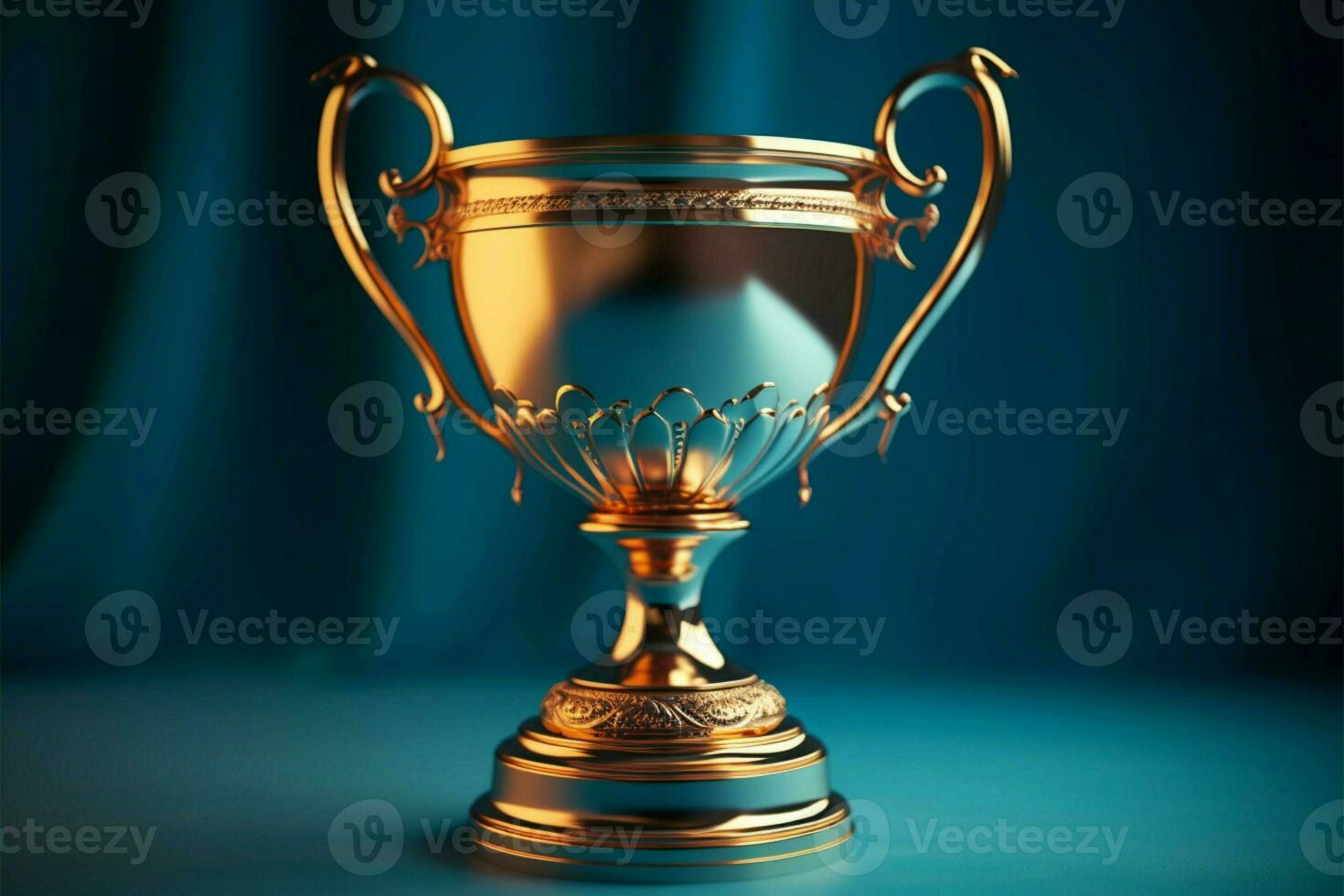 ai generado campeón premio trofeo taza ganador concepto ai generado foto