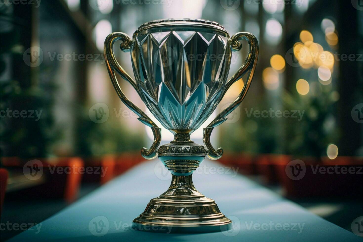 AI generated champion Award trophy cup winner concept AI Generated photo