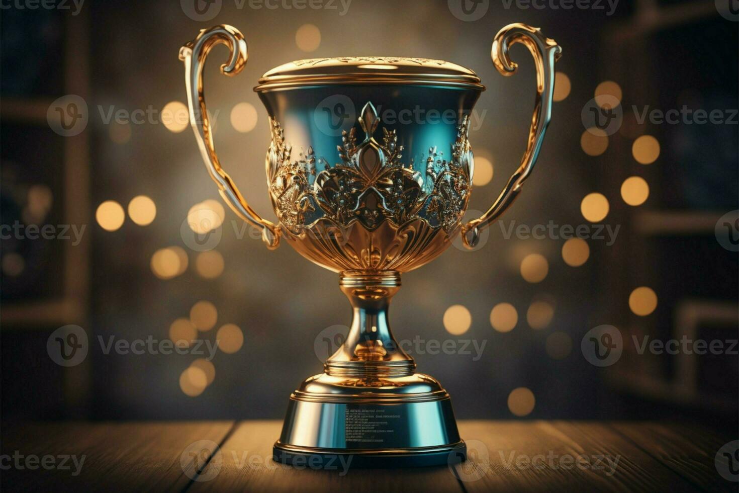 ai generado campeón premio trofeo taza ganador concepto ai generado foto