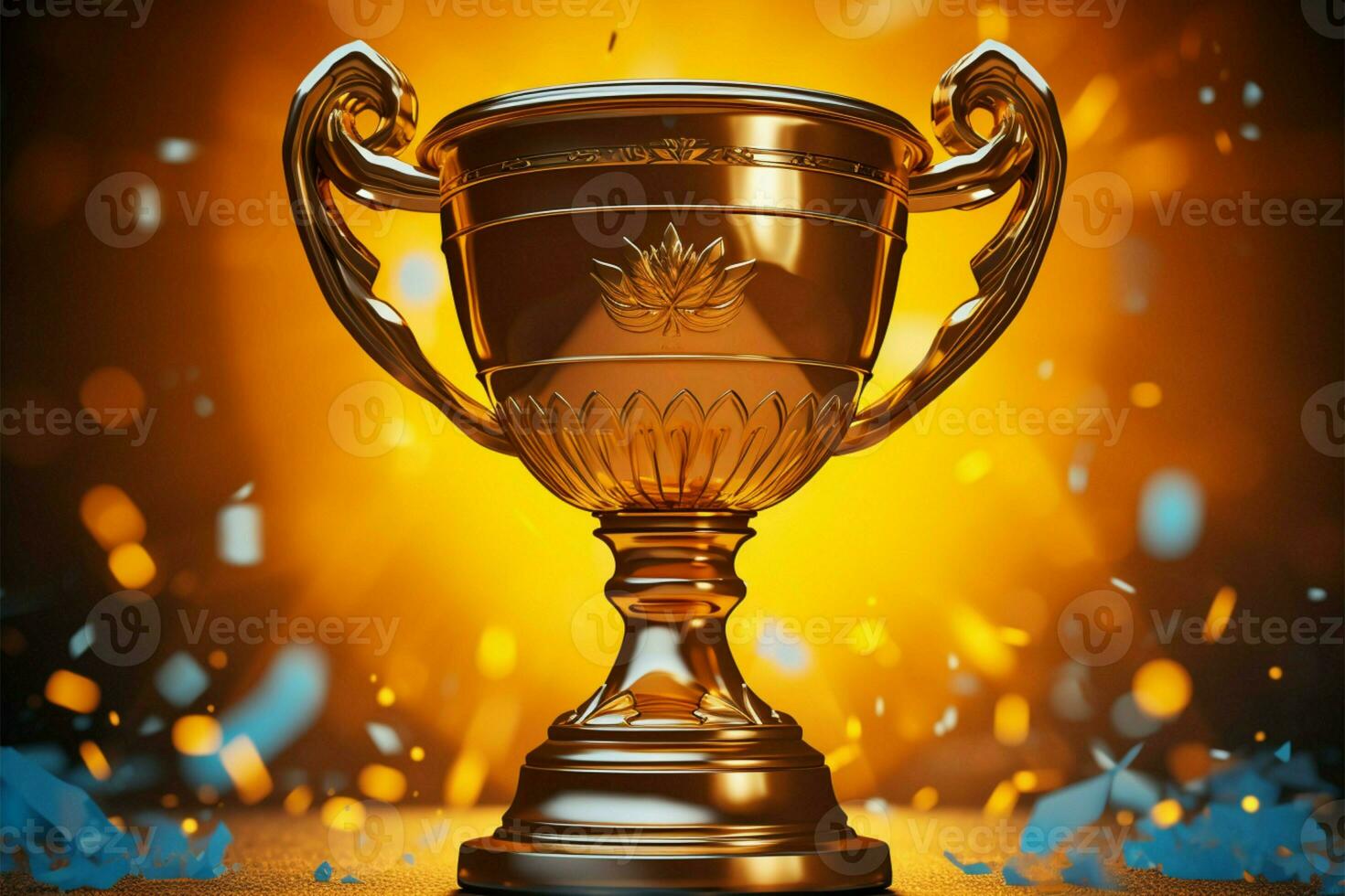 AI generated champion Award trophy cup winner concept AI Generated photo