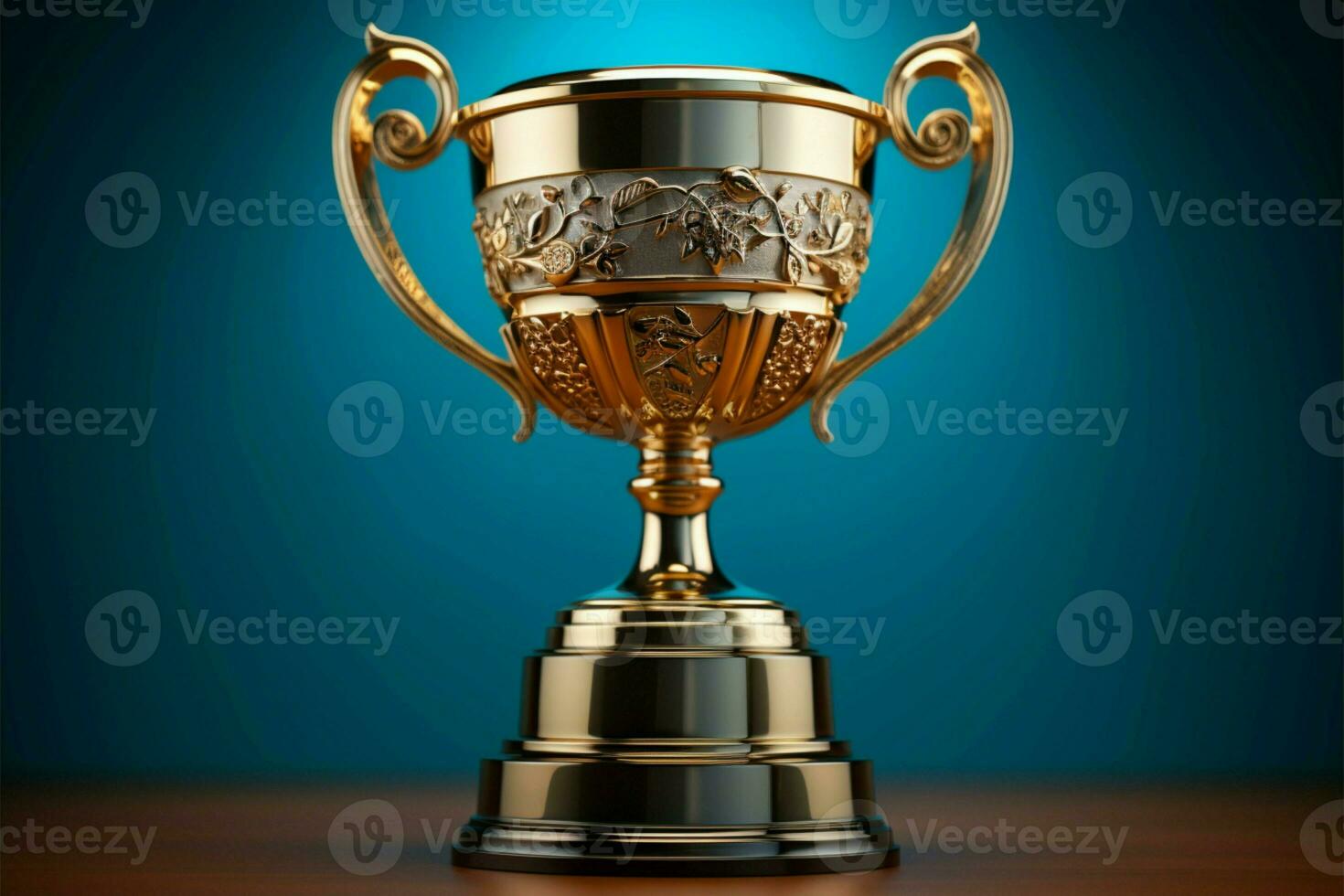 AI generated champion Award trophy cup winner concept AI Generated photo