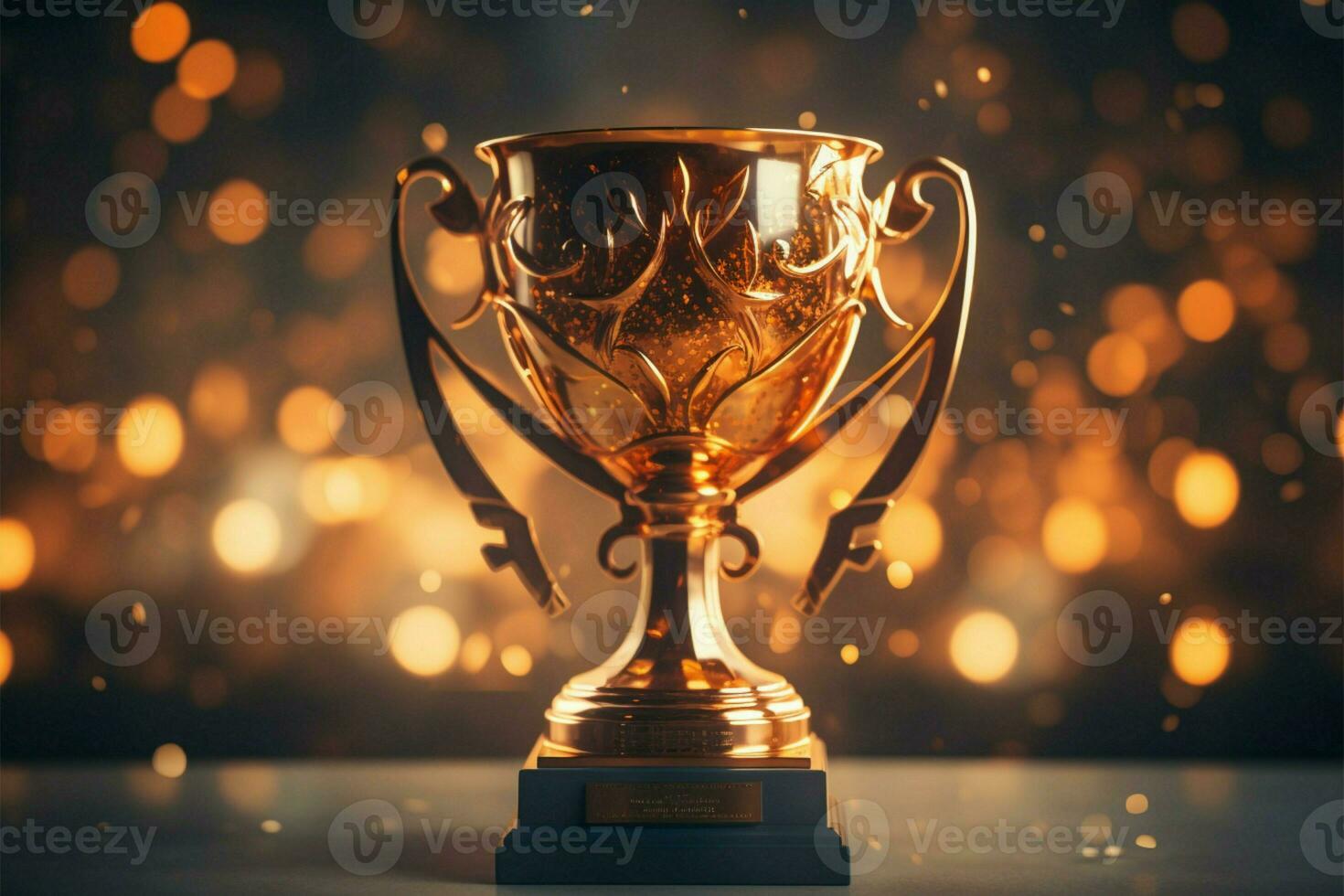 AI generated champion Award trophy cup winner concept AI Generated photo