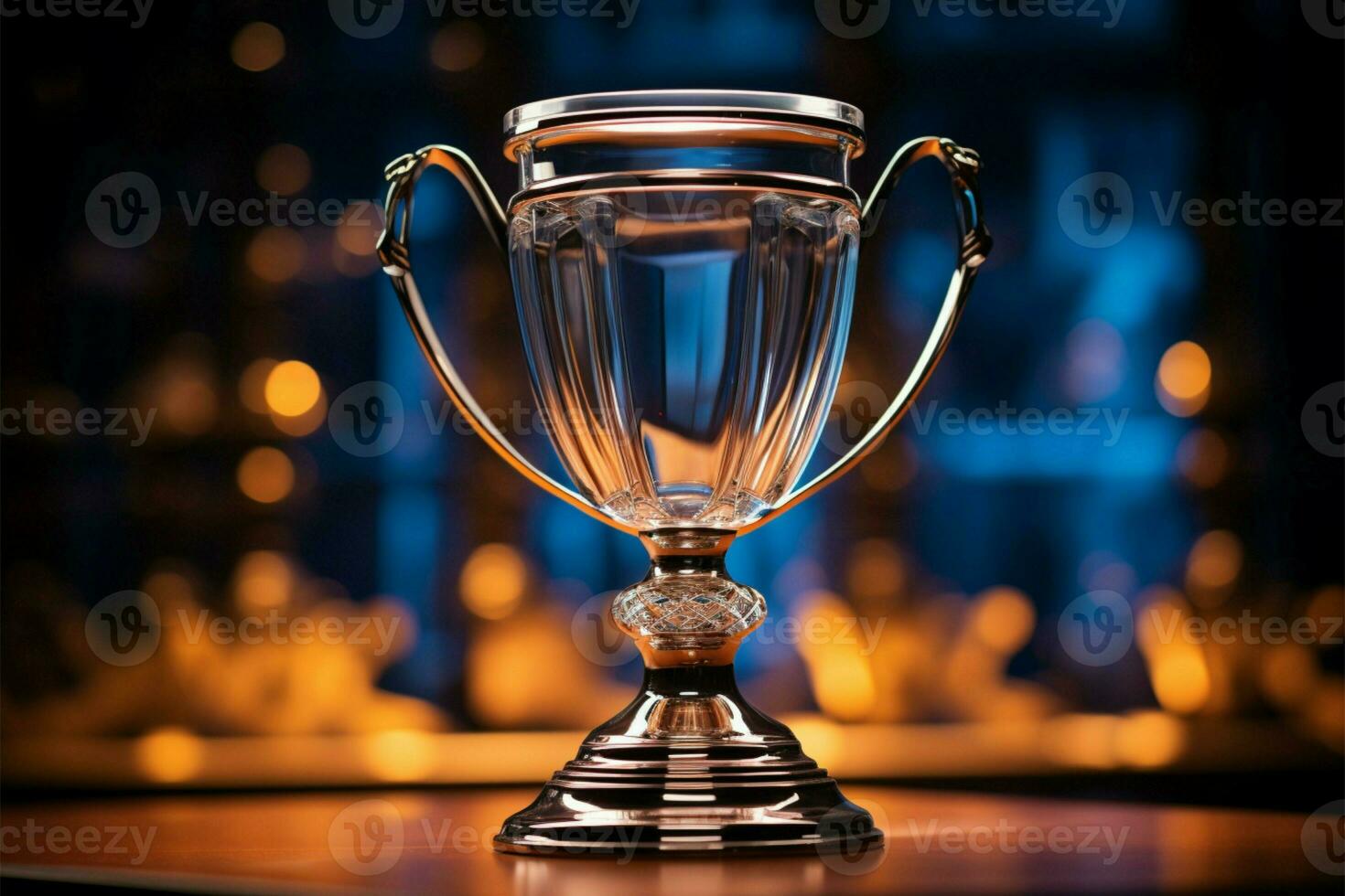 AI generated champion Award trophy cup winner concept AI Generated photo