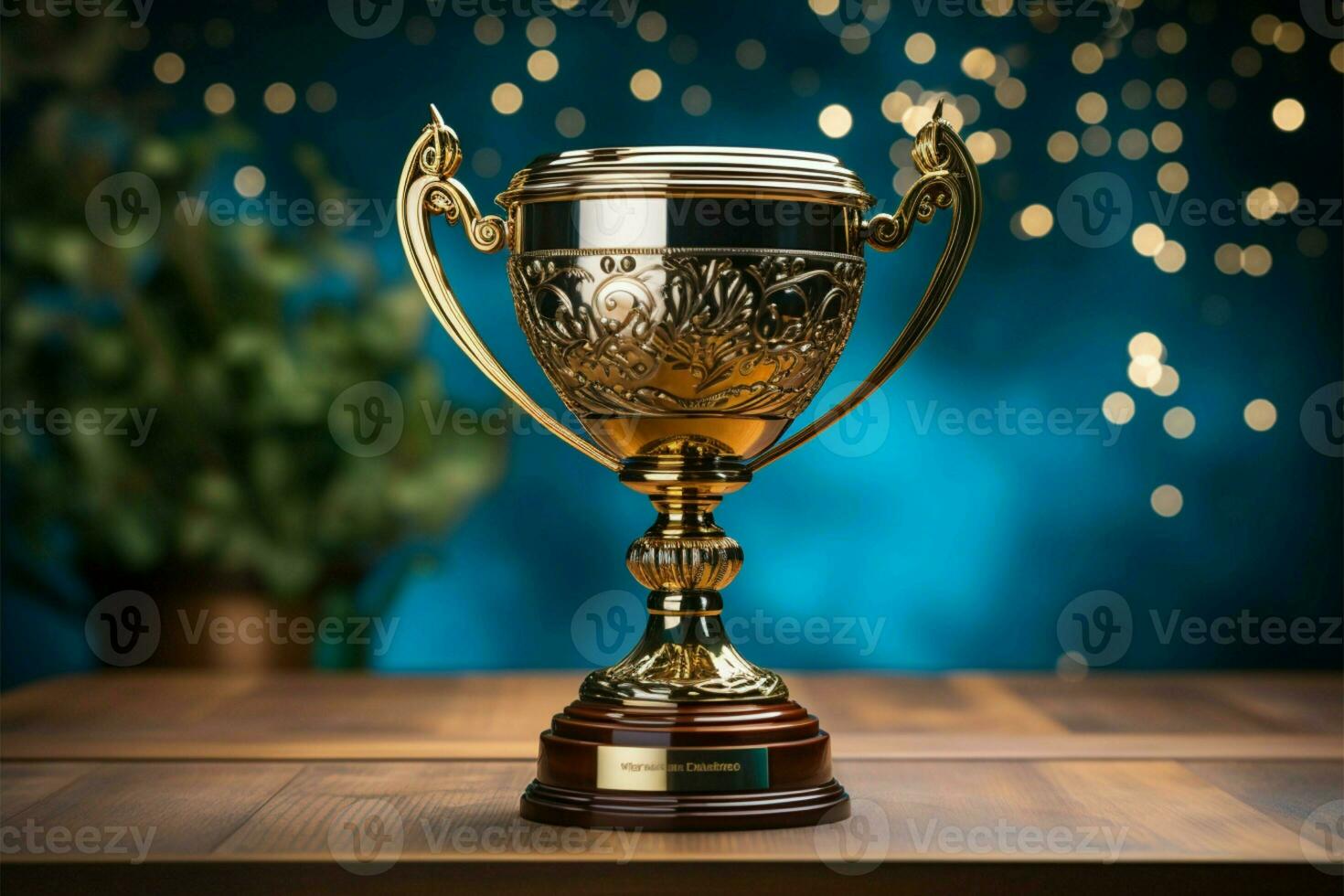 AI generated champion Award trophy cup winner concept AI Generated photo