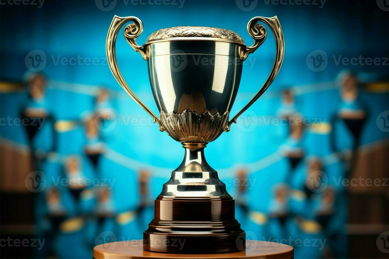 AI generated champion Award trophy cup winner concept AI Generated photo