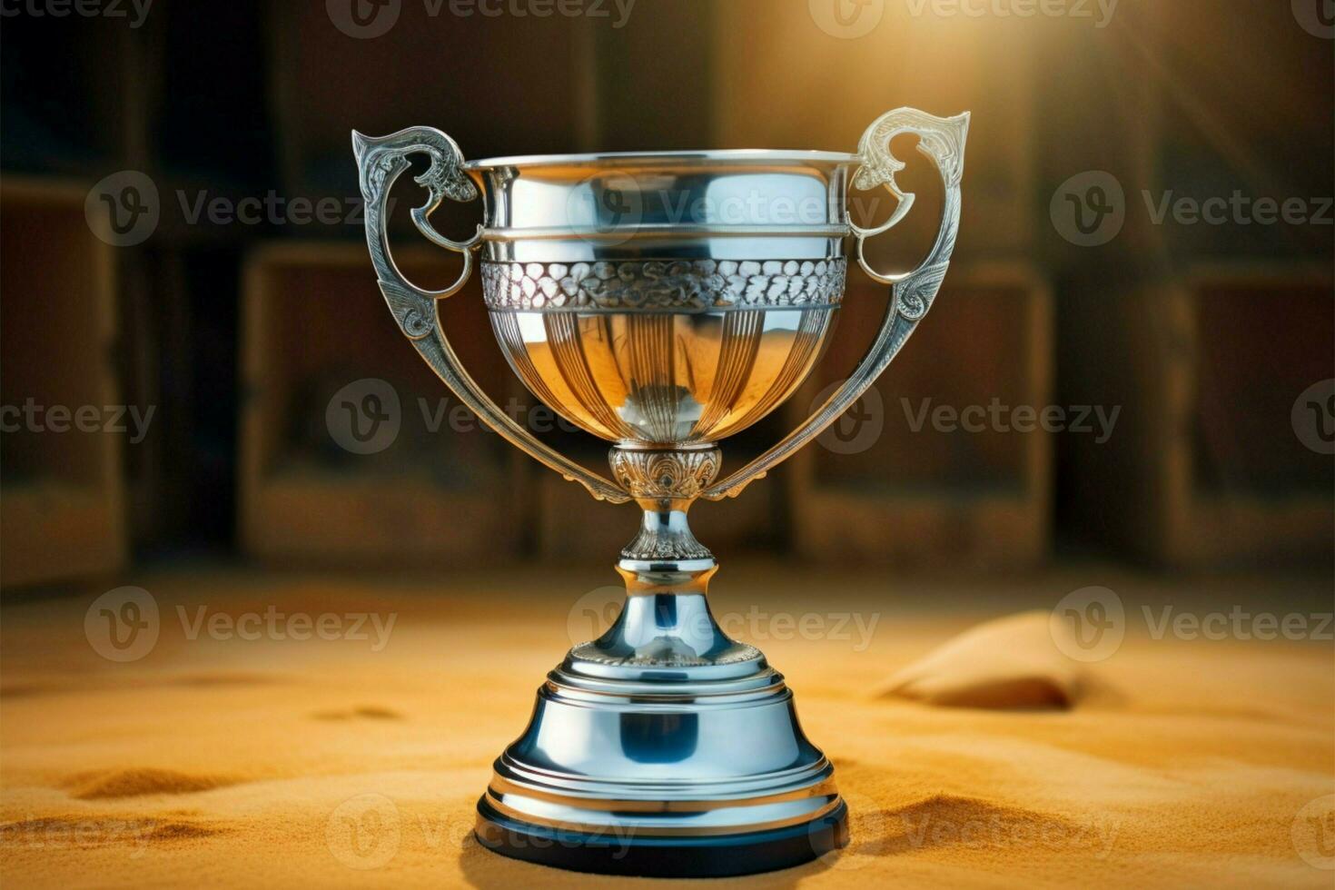 AI generated champion Award trophy cup winner concept AI Generated photo