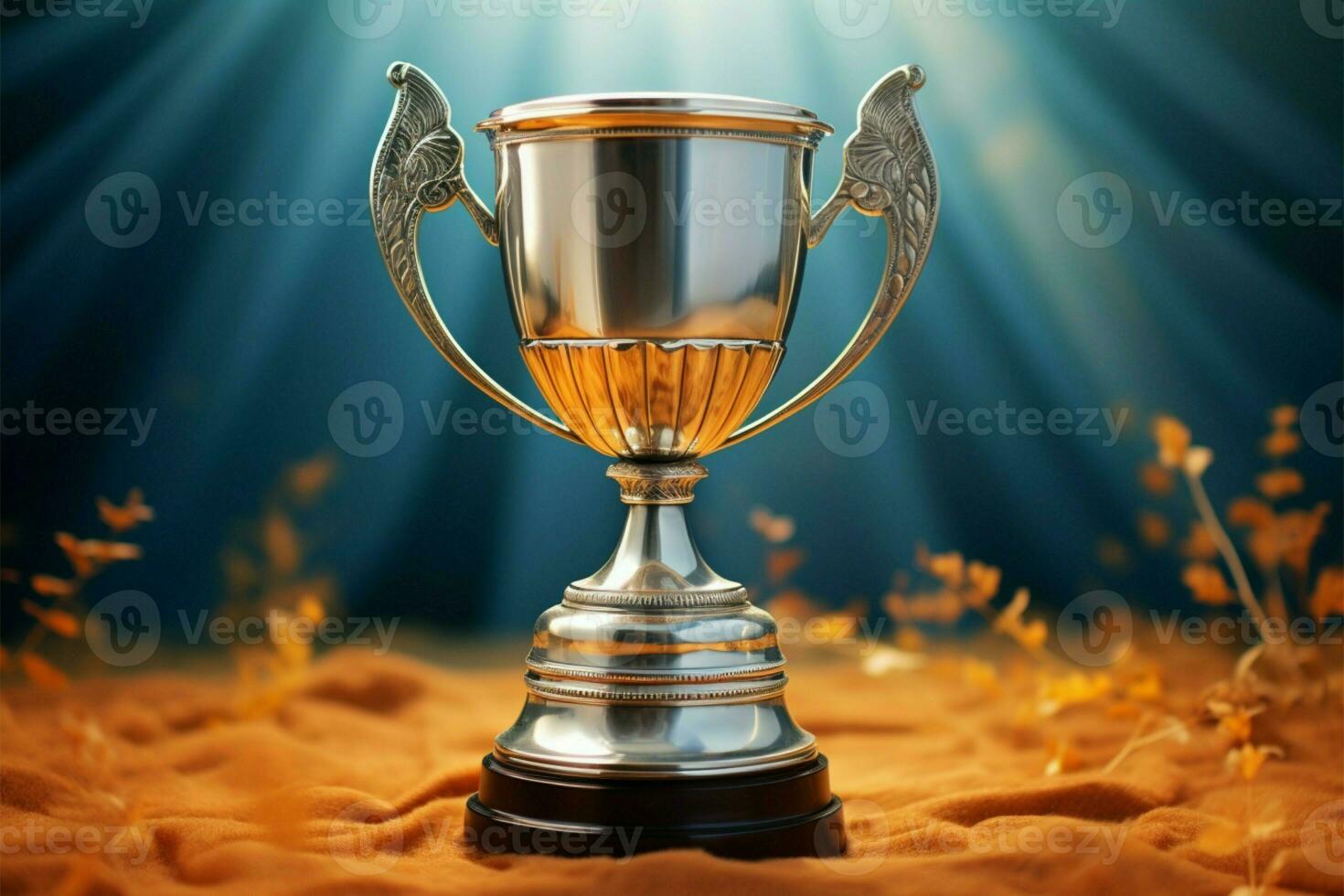 AI generated champion Award trophy cup winner concept AI Generated photo