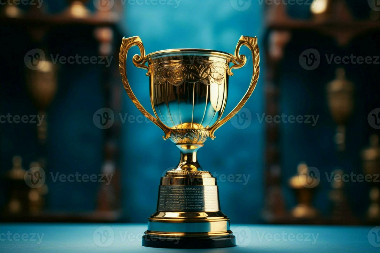 AI generated champion Award trophy cup winner concept AI Generated photo