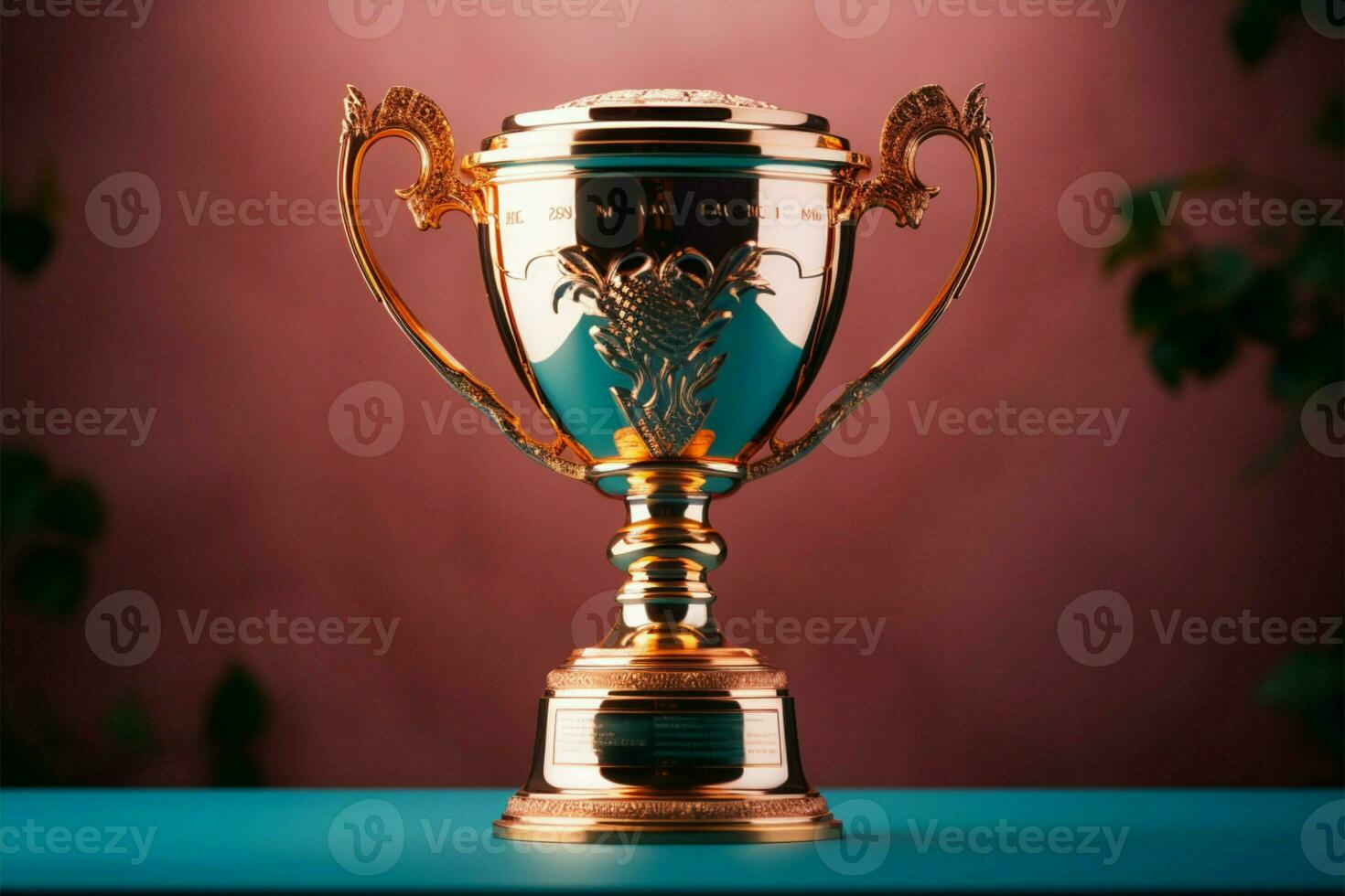 AI generated champion Award trophy cup winner concept AI Generated photo