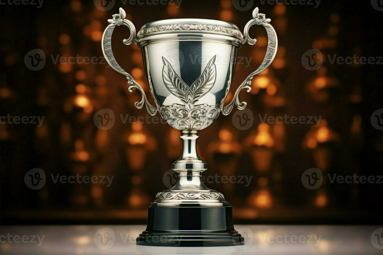 AI generated champion Award trophy cup winner concept AI Generated photo