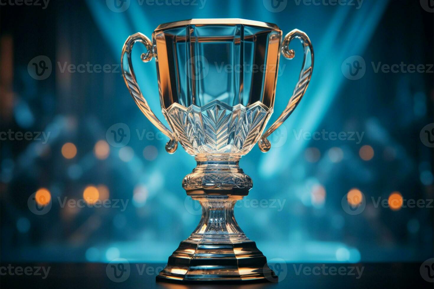 AI generated champion Award trophy cup winner concept AI Generated photo