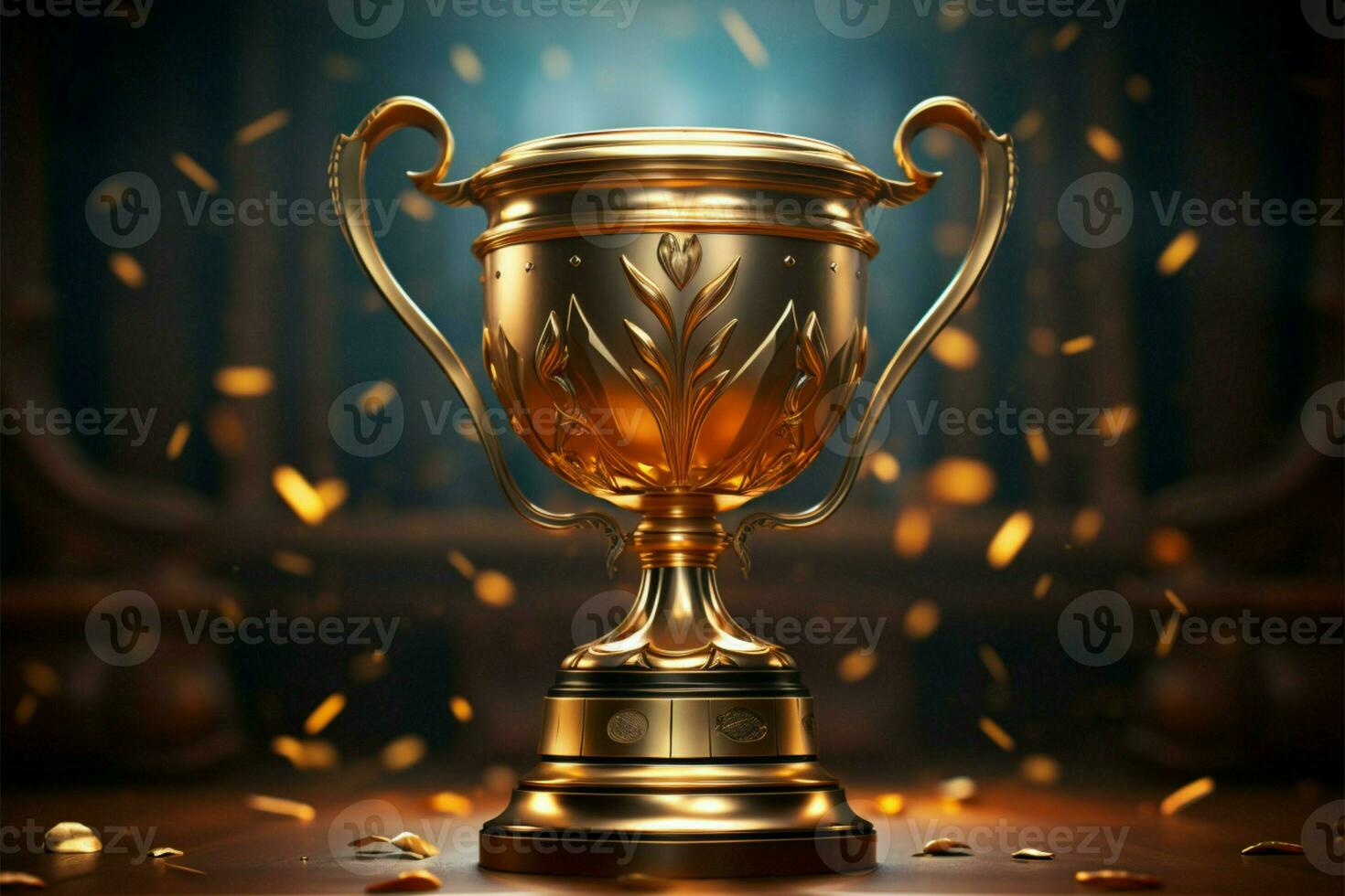 AI generated champion Award trophy cup winner concept AI Generated photo