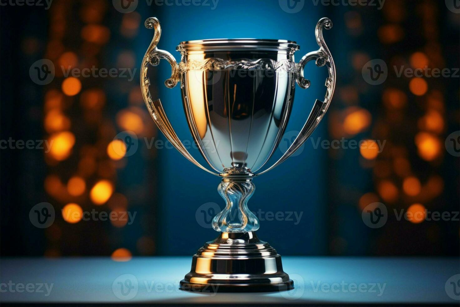 AI generated champion Award trophy cup winner concept AI Generated photo